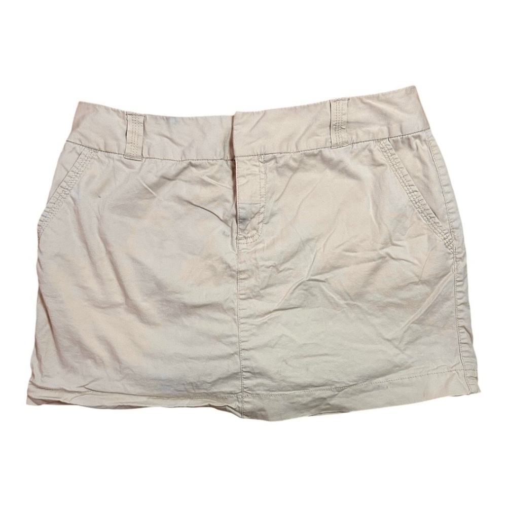 vintage sonoma khaki cargo mini skirt
